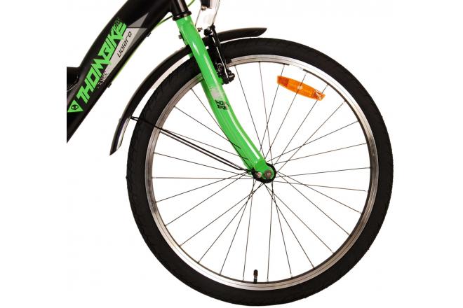 Rower dziecięcy Volare Thombike - Chłopcy - 24 cale - Black Green - Dwa hamulce ręczne