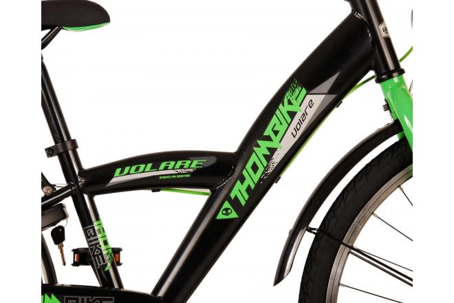 Rower dziecięcy Volare Thombike - Chłopcy - 24 cale - Black Green - Dwa hamulce ręczne