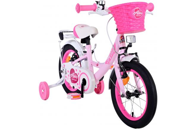 Rower dziecięcy Volare Ashley - dziewczęcy - 14 cali - różowy - hamulce dwuręczne