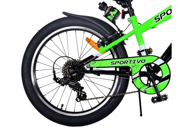 Rower dziecięcy Volare Sportivo - chłopcy - 20 cali - zielony - 7 biegów