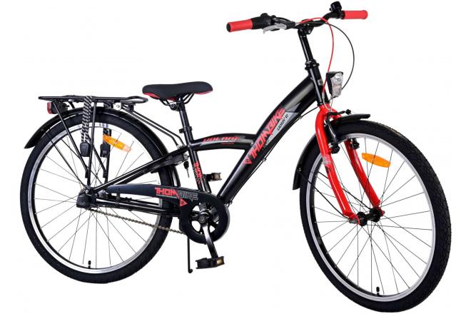 Rower dziecięcy Volare Thombike - Boys - 24 cale - Black Czerwony - 3 biegi