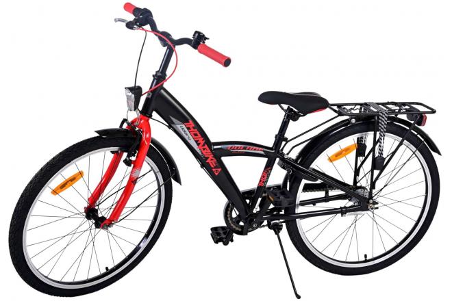 Rower dziecięcy Volare Thombike - Boys - 24 cale - Black Czerwony - 3 biegi