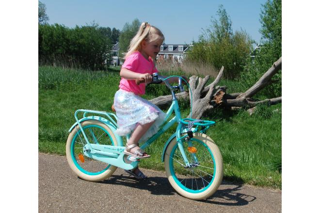 Rower dziecięcy Volare Excellent - dziewczęcy - 16 cali - zielony - 95% zmontowane