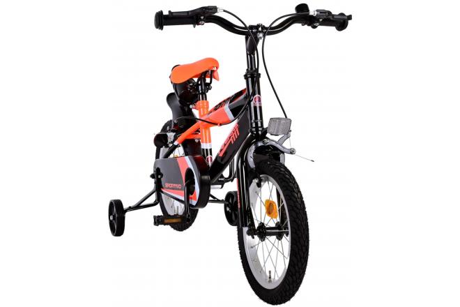 Volare Sportivo Rower dziecięcy - Chłopcy - 14 cali - Neon Pomarańcza Czarny - Dwa hamulce ręczne