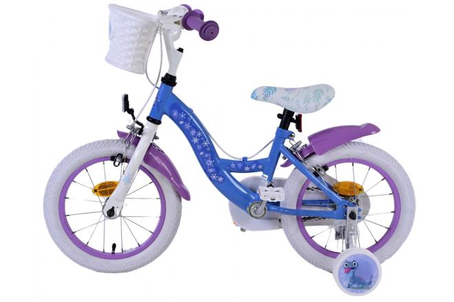 Disney Frozen 2 Kinderfiets - Meisjes - 12 inch - Blauw/Paars - Twee handremmen