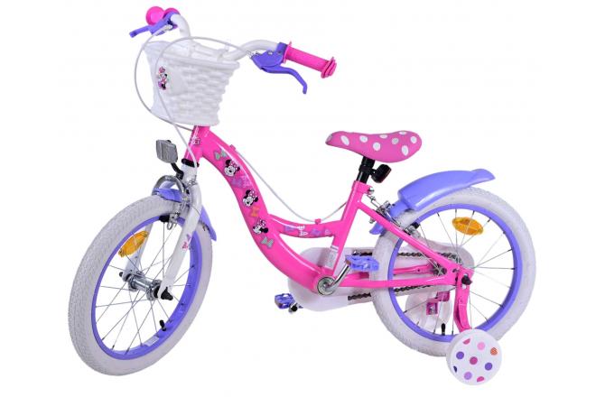 Rower dziecięcy Disney Minnie - Dziewczynki - 16 cali - Różowy - Dwa hamulce ręczne