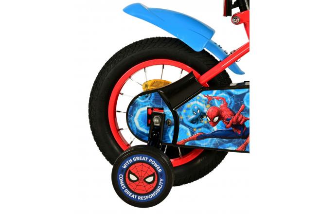 Rower dziecięcy Spider-Man - chłopcy - 12 cali - niebieski/czerwony