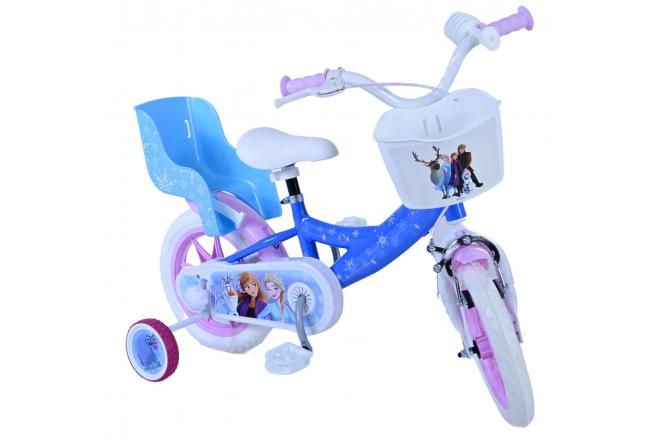 Rower dziecięcy Disney Frozen - Dziewczynki - 12 cali - Niebieski