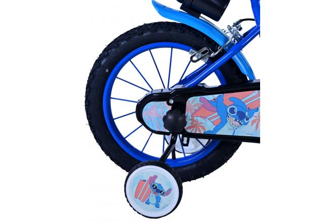 Rower dziecięcy Disney Stitch - Chłopcy - 14 cali - Niebieski - Dwa hamulce ręczne
