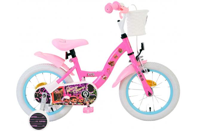 Rower dziecięcy LOL Surprise - Dziewczynki - 14 cali - Różowy
