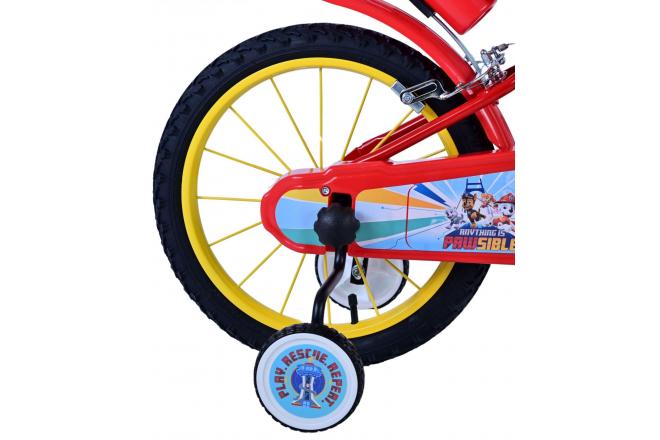 Rower dziecięcy Paw Patrol - Chłopcy - 16 cali - Czerwony - Dwa hamulce ręczne