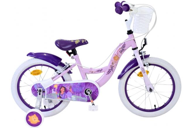 Rower dziecięcy Disney Wish - Dziewczynki - 16 cali - Fioletowy - Dwa hamulce ręczne