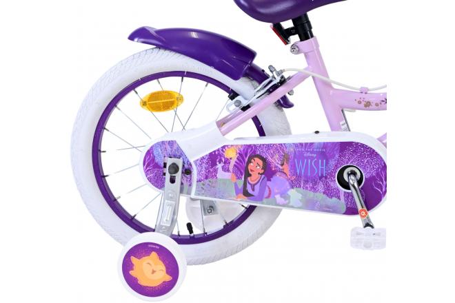 Rower dziecięcy Disney Wish - Dziewczynki - 16 cali - Fioletowy - Dwa hamulce ręczne