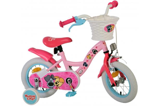 Rower dziecięcy Woezel & Pip - Dziewczynki - 12 cali - Różowy