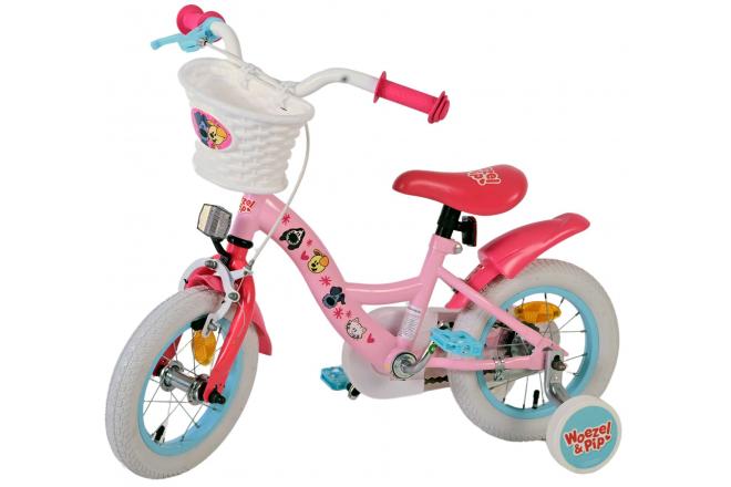 Rower dziecięcy Woezel & Pip - Dziewczynki - 12 cali - Różowy