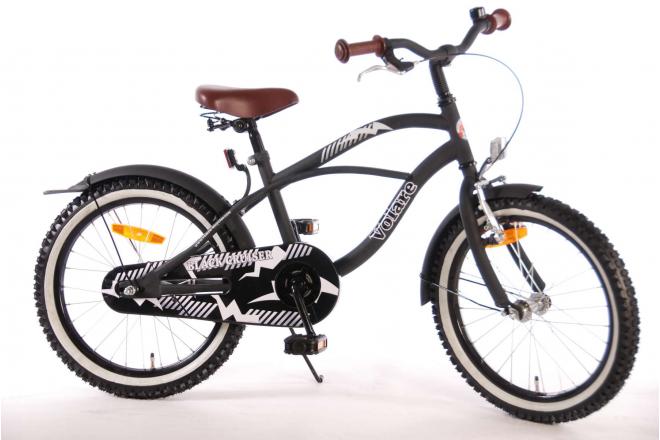 Rower dziecięcy Volare Black Cruiser - Chłopcy - 18 cali - Czarny - 95% zmontowane