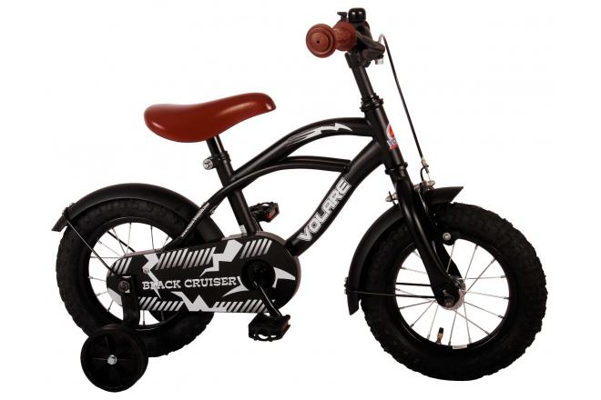 Rower dla dzieci Volare Black Cruiser - Chłopcy - 12 cali - Czarny