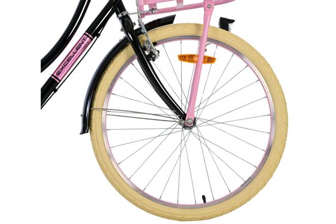 Volare Excellent Kinderfiets - Meisjes - 24 inch - Zwart - 3 Versnellingen