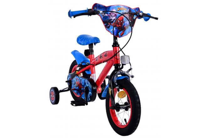 Rower dziecięcy Ultimate Spider-Man - chłopcy - 12 cali - niebieski/czerwony - dwa hamulce ręczne