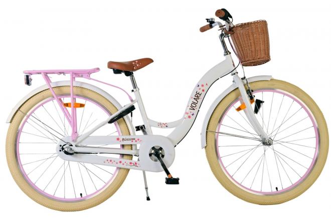 Rower dziecięcy Volare Blossom - Dziewczynki - 26 cali - Biały - Nexus 3 biegi