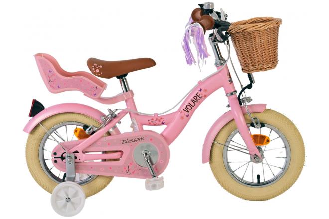 Rower dziecięcy Volare Blossom - Dziewczynki - 12 cali - Różowy - Dwa hamulce ręczne [CLONE]