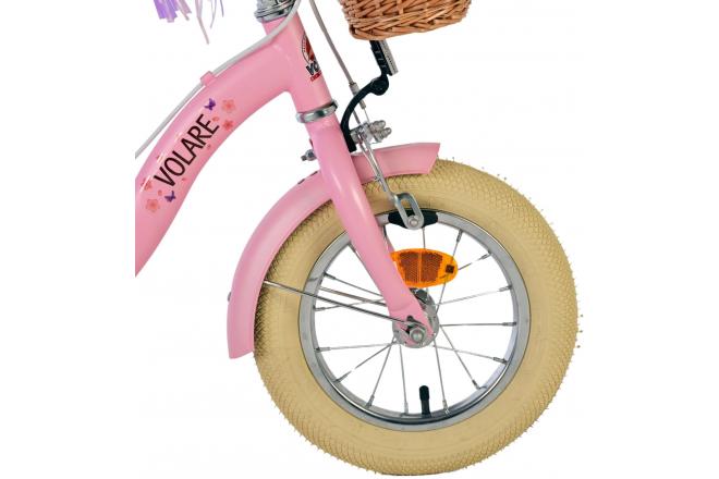 Rower dziecięcy Volare Blossom - Dziewczynki - 12 cali - Różowy - Dwa hamulce ręczne [CLONE]