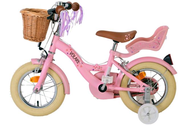 Rower dziecięcy Volare Blossom - Dziewczynki - 12 cali - Różowy - Dwa hamulce ręczne [CLONE]