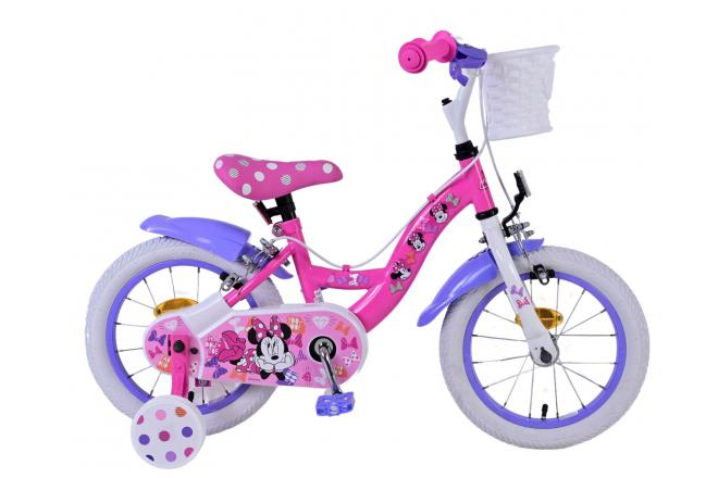 Disney Minnie Rower dziecięcy - Dziewczynki - 14 cali - Różowy - Dwa hamulce ręczne