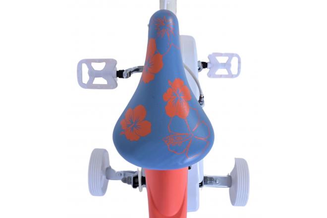 Rower dziecięcy Disney Stitch - Dziewczynki - 14 cali - Kremowy koralowy niebieski - Dwa hamulce ręczne [CLONE]