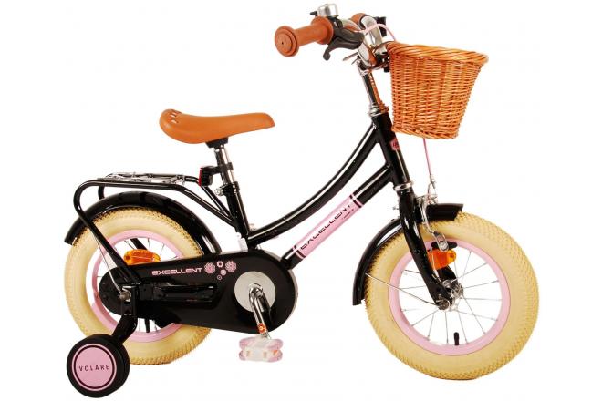 Rower dziecięcy Volare Excellent - dziewczęcy - 12 cali - czarny [CLONE]