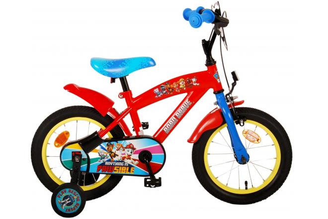 Rower dziecięcy Paw Patrol - chłopcy - 14 cali - czerwony/niebieski [CLONE]
