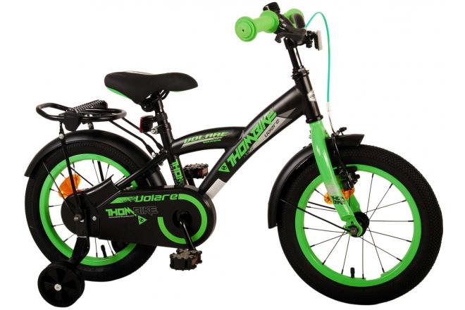 Rower dziecięcy Volare Thombike - chłopcy - 14 cali - Czarny Zielony [CLONE]