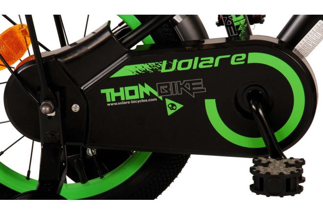 Rower dziecięcy Volare Thombike - chłopcy - 14 cali - Czarny Zielony [CLONE]