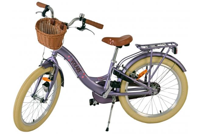 Rower dziecięcy Volare Blossom - Dziewczynki - 20 cali - Fioletowy - Dwa hamulce ręczne