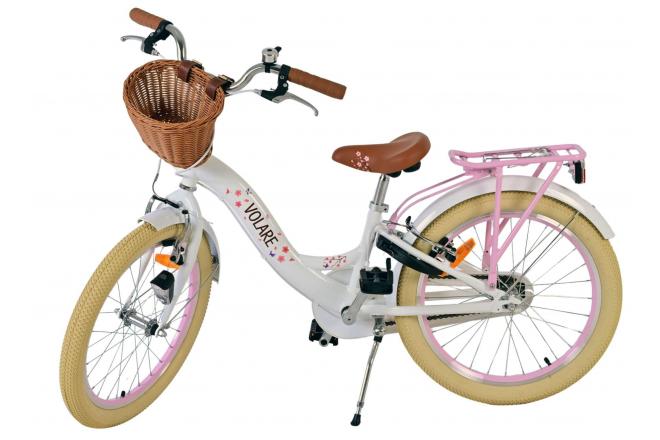 Rower dziecięcy Volare Blossom - Dziewczynki - 20 cali - Biały - Dwa hamulce ręczne
