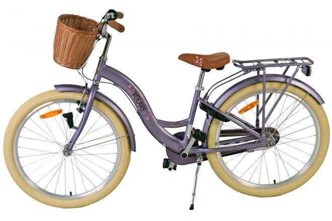 Rower dziecięcy Volare Blossom - Dziewczynki - 24 cale - Fioletowy - 3 biegi