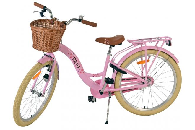 Rower dziecięcy Volare Blossom - dziewczęcy - 24 cale - różowy