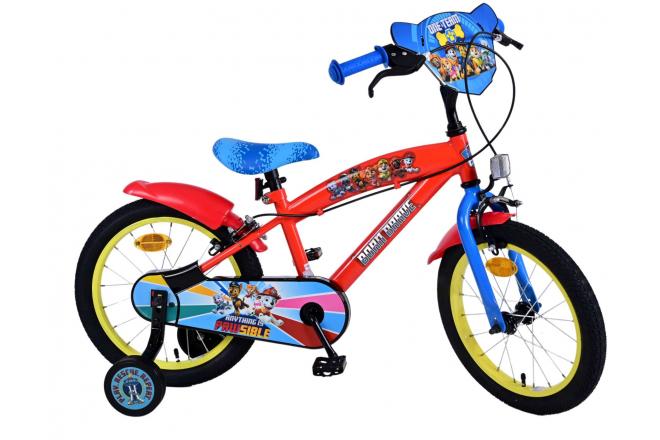 Rower dziecięcy Paw Patrol - Chłopcy - 16 cali - Czerwony - Dwa hamulce ręczne
