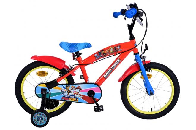 Rower dziecięcy Paw Patrol - Chłopcy - 16 cali - Czerwony - Dwa hamulce ręczne