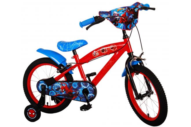 Rower dziecięcy Ultimate Spider-Man - chłopcy - 16 cali - niebieski/czerwony - dwa hamulce ręczne