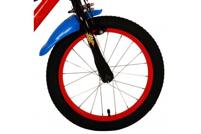 Rower dziecięcy Ultimate Spider-Man - chłopcy - 16 cali - niebieski/czerwony - dwa hamulce ręczne
