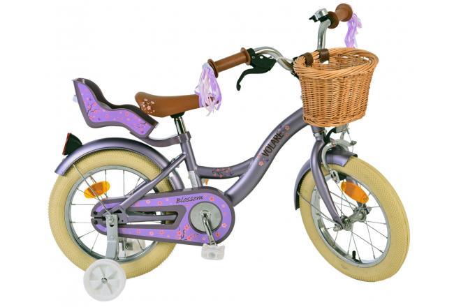Rower dziecięcy Volare Blossom - Dziewczynki - 14 cali - Fioletowy [CLONE]