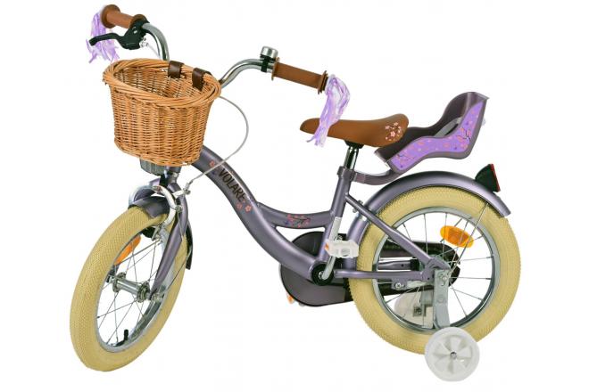 Rower dziecięcy Volare Blossom - Dziewczynki - 14 cali - Fioletowy [CLONE]