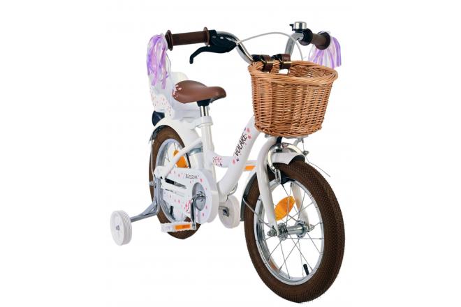 Rower dziecięcy Volare Blossom - Dziewczynki - 14 cali - Biały [CLONE]