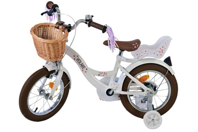 Rower dziecięcy Volare Blossom - Dziewczynki - 14 cali - Biały [CLONE]