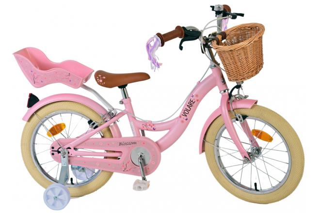 Rower dziecięcy Volare Blossom - Dziewczynki - 16 cali - Różowy - Hamulce na dwie ręce [CLONE]