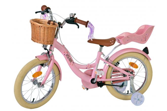 Rower dziecięcy Volare Blossom - Dziewczynki - 16 cali - Różowy - Hamulce na dwie ręce [CLONE]