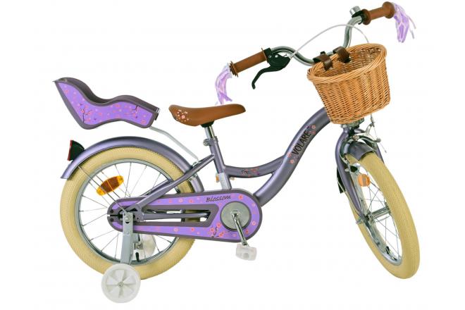 Rower dziecięcy Volare Blossom - Dziewczynki - 16 cali - Fioletowy [CLONE]