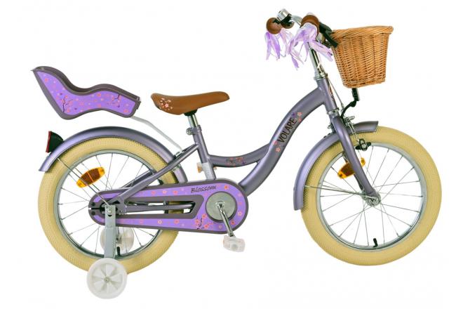Rower dziecięcy Volare Blossom - Dziewczynki - 16 cali - Fioletowy [CLONE]