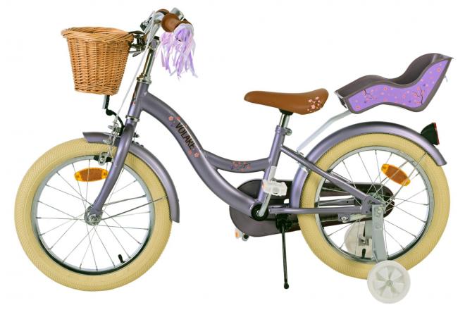 Rower dziecięcy Volare Blossom - Dziewczynki - 16 cali - Fioletowy [CLONE]